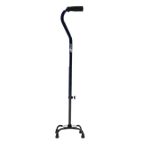 Bastón de Aluminio de 4 Apoyos de Lujo - Base Metálica - Azul Burbujas