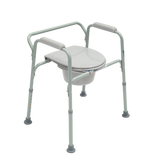 Cómodo de Acero con Respaldo - Gris