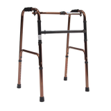 Andadera Doble Función de Aluminio con Soporte Frontal Sencillo - Color Bronce