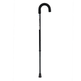 Bastón de Aluminio de 1 Apoyo Mango Curvo Acojinado - Negro