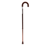 Bastón de Aluminio de 1 Apoyo Mango Curvo Acojinado - Bronce