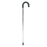 Bastón de Aluminio de 1 Apoyo Mango Curvo Acojinado - Acabado Brillante