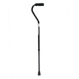 Bastón de Aluminio de 1 Apoyo Mango Cuello de Ganso - Negro