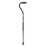 Bastón de Aluminio de 1 Apoyo Mango Cuello de Ganso - Bronce