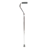 Bastón de Aluminio de 1 Apoyo Mango Cuello de Ganso - Acabado Brillante