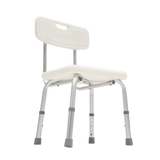 Banco para Ducha de Aluminio con Respaldo - Desarmable - Blanco