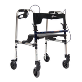 Andadera de Aluminio de Super Lujo con Asiento y Frenos - Color Azul