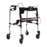 Andadera de Aluminio de Super Lujo con Asiento y Frenos - Color Roja