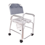 Silla Cómodo Ducha de Aluminio con Ruedas - Acojinado