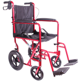 Silla de Ruedas de Aluminio Tipo Traslado de Lujo - Ruedas Traseras 12 pulgadas con freno