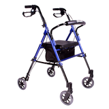 Andadera Rollator de Aluminio Ultra Compacta de Lujo - Azul