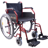 Silla de Ruedas Xtreme con Brazos FlipUp y Descansapies Abatibles y Desmontables - 18 pulgadas - Neumática - Rojo Fuego 