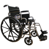 Silla de Ruedas Movili Motion con Brazos FlipUp - Descansapies Abatibles y Desmontables - Platino