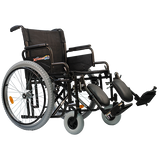 Silla de Ruedas Xtreme Bariátrica de Acero de 22 Pulgadas con Elevapiernas