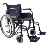 Silla de Ruedas Xtreme con Brazos FlipUp y Descansapies Abatibles y Desmontables - 20 pulgadas - Neumática - Negro Lodo