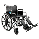 Silla de Ruedas MOVILI Extra-Ancha con Elevapiernas