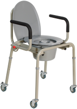 Silla Cómodo ReActiv de Acero con Ruedas Asiento - Gris