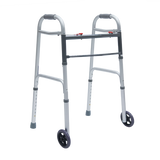 Andadera Premium de Aluminio Plegable - con Ruedas - Gris