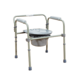 Cómodo de Acero - Plegable con Respaldo - Gris