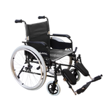 Silla de Ruedas R2MIL Forte de Aluminio - Brazos Flip Up y Elevapiernas Desmontables - Neumática - Color Negra