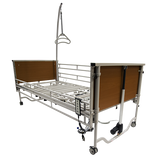 Cama Hospitalaria Eléctrica 5 Funciones c/Trendelemburg y Trendelenburg Inverso - Panel Rígido - Barandales y Trapecio