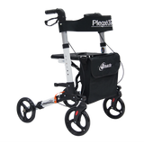 Andadera Rollator de Aluminio Ultra Plegable con Ruedas - Color Blanco Mate