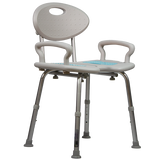 Banco Ducha de Aluminio con Respaldo