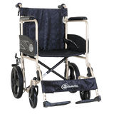 Silla de Ruedas de Traslado Movili Motion 18" Champagne con Ruedas 8" y 12"