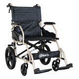 Silla de Ruedas de Traslado Movili Motion 18" Champagne con Ruedas 6" y 12"