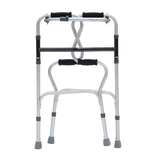 Andadera de Aluminio Recíproca Doble Apoyo - Plegable - Gris