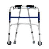 Andadera de Aluminio con Ruedas - Tamaño Junior - Plegable - Azul