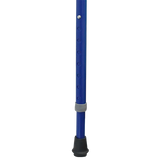 Bastón de Aluminio Esmaltado - Mango Curvo - Azul Brillante
