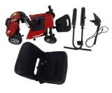 Silla Power Compacta y Desarmable de 4 Ruedas - Roja