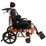 Silla de Ruedas ReHab Hero PCI (Parálisis Infantil) de Aluminio - 16 pulgadas - Naranja