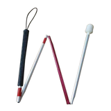 Bastón para Invidente de Aluminio - Plegable con Rodamiento y Puño Ergonómico