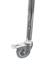 Cómodo Plegable de Acero con Ruedas - Cromado