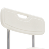Banco para Ducha de Aluminio con Respaldo - Desarmable - Blanco