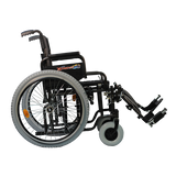 Silla de Ruedas Xtreme Bariátrica de Acero de 22 Pulgadas con Elevapiernas
