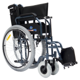 Silla de Ruedas Xtreme de Acero, con Freno - 18 pulgadas - Azul Ultramar