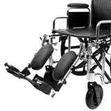 Silla de Ruedas MOVILI Extra-Ancha con Elevapiernas
