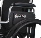 Silla de Ruedas R2MIL Forte de Acero Reforzada con Doble Cruceta - Descansapies y Descansabrazos Flip Up - 24 pulgadas - Plata