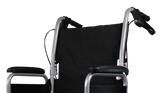 Silla de Ruedas R2MIL Forte de Traslado de Acero con Freno de Acompañante y Descansapies Desmontable - Color Plata
