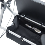 Andadera Rollator de Aluminio Ultra Compacta de Lujo con Ruedas - Gris Brillante