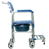 Silla Cómodo Ducha de Aluminio con Reposapiés Integrado