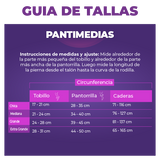 Pantimedia Transparente Moderada Compresión 15-20 mmHg Color Negro - XG