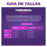 Media a la Rodilla (Tobimedia) Transparente Moderada Compresión 15-20 mmHg Color Nude - XG